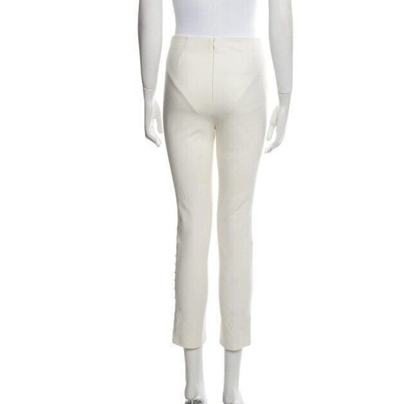 Derek Lam 10 Crosby Cream Lace-Up Detailed Leggings Skinny Pants Size 2 - Picture 3 of 3